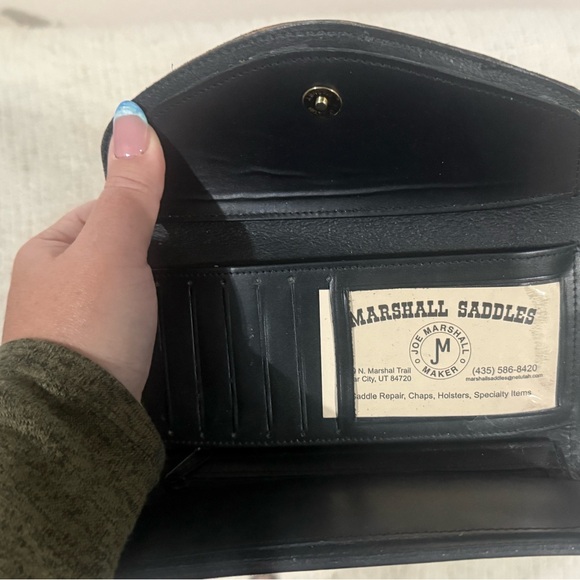 Hand Stamped Genuine Leather Wallet - Brand New - Picture 6 of 9